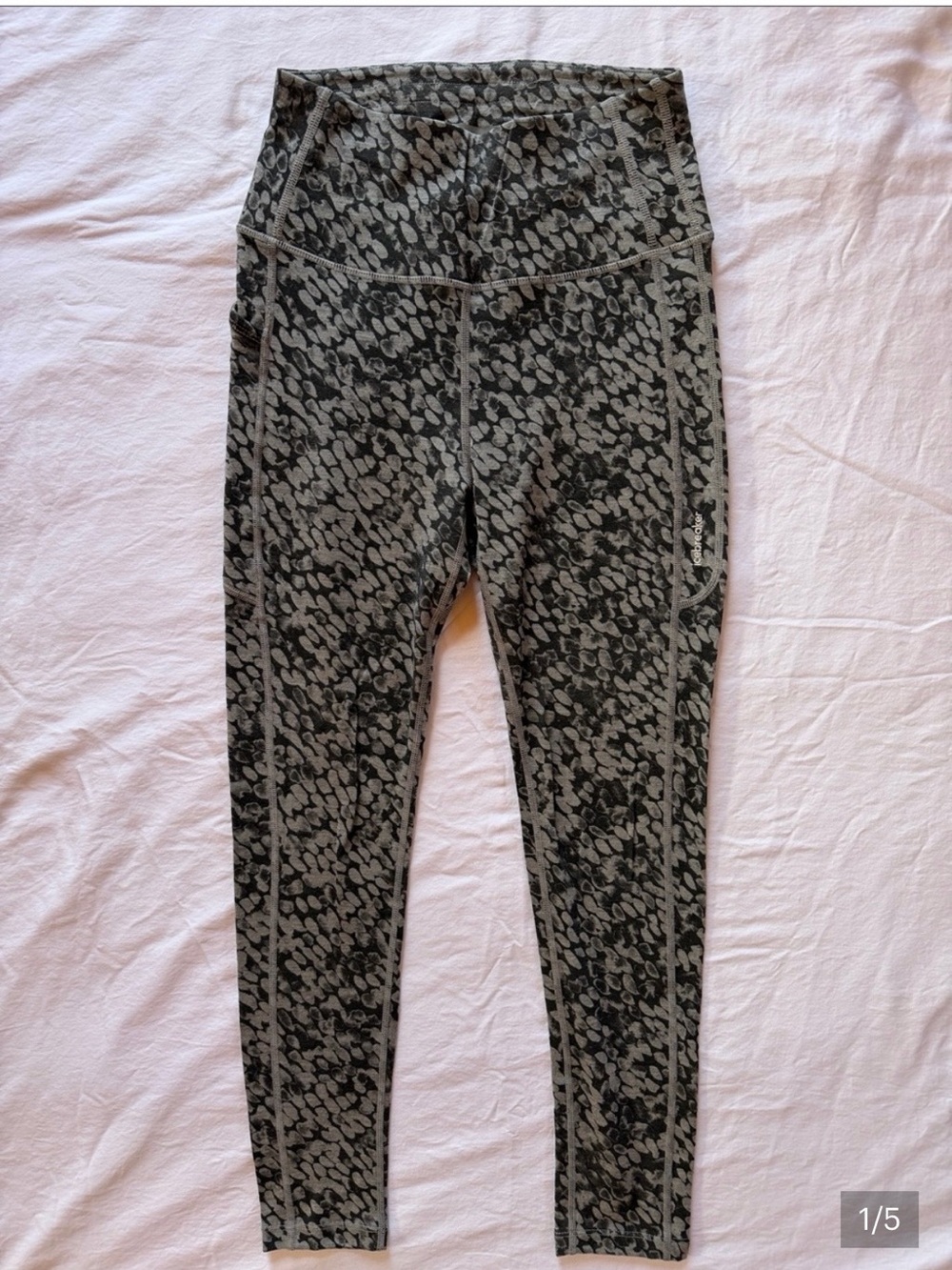 ICEBREAKER Womens S Fastray High Rise Tights Forest Shadow Wool Blend